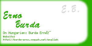 erno burda business card